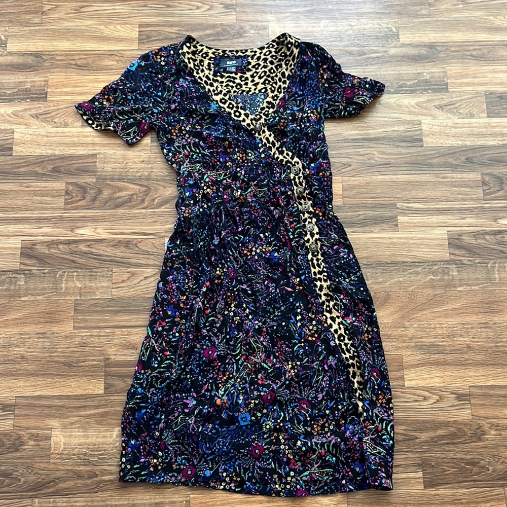 Maeve by Anthropologie floral and leopard dress